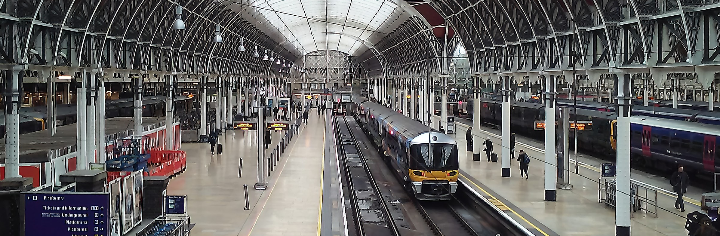 View of Paddington Station in Central London